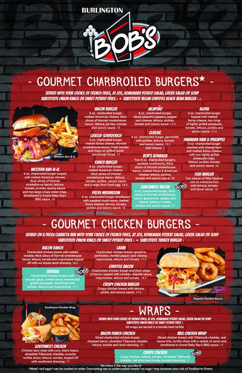 bobs buurgers|burger bob's menu.